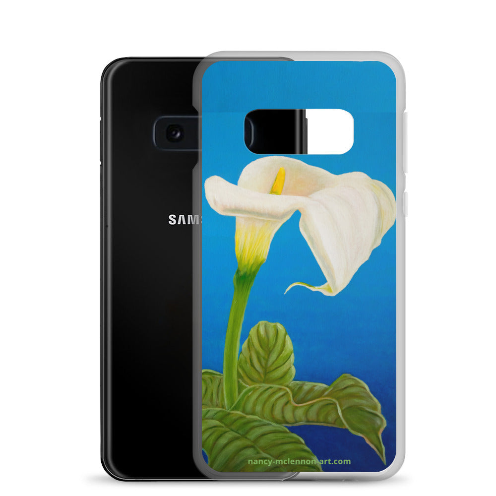 Samsung® Case - White Calla on blue