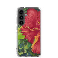 Samsung® Case - Deep Red Hibiscus