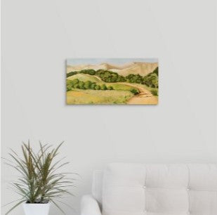 Original - Lucas Valley, CA trail in fall - 8"H x 16"w x 5/8"D