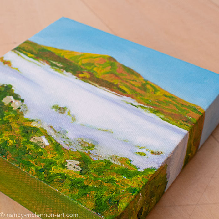 Original - Fog over Mt Tamalpais at sunrise 6"H x 6"W x 1-1/2"D
