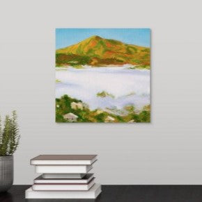 Original - Fog over Mt Tamalpais at sunrise 6"H x 6"W x 1-1/2"D