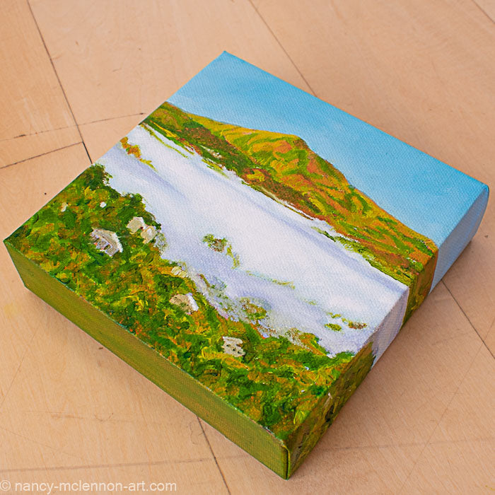 Original - Fog over Mt Tamalpais at sunrise 6"H x 6"W x 1-1/2"D