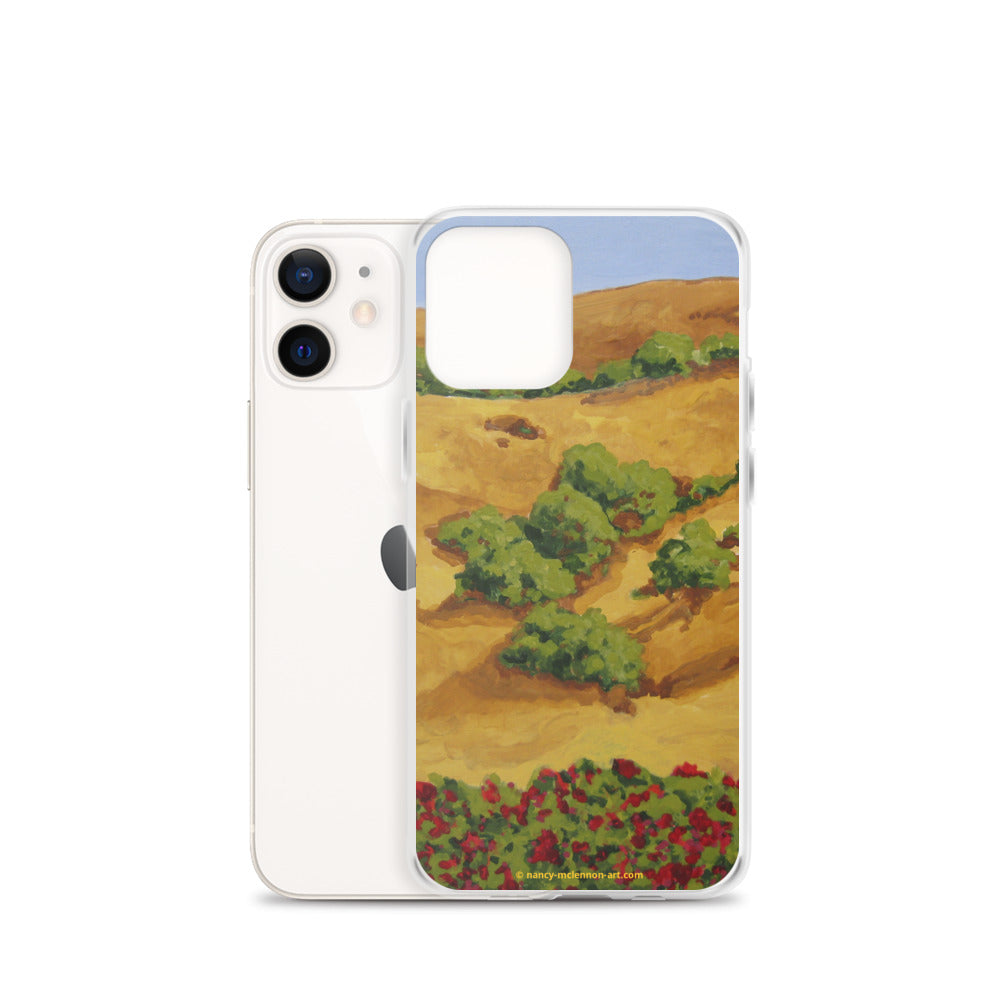 iPhone Case - Sonoma CA hills with red roses