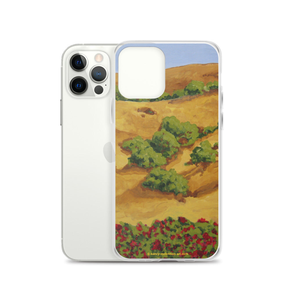 iPhone Case - Sonoma CA hills with red roses