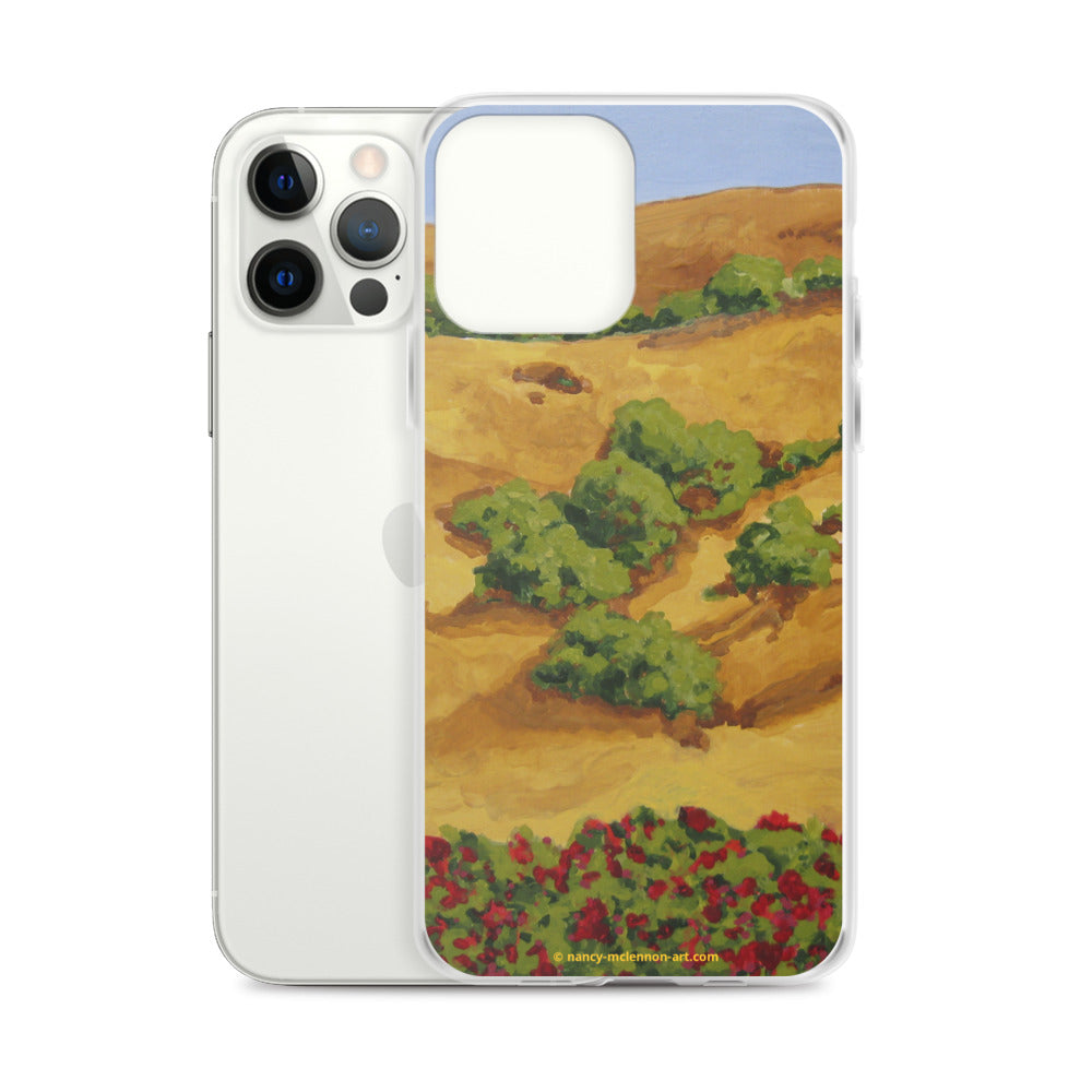 iPhone Case - Sonoma CA hills with red roses
