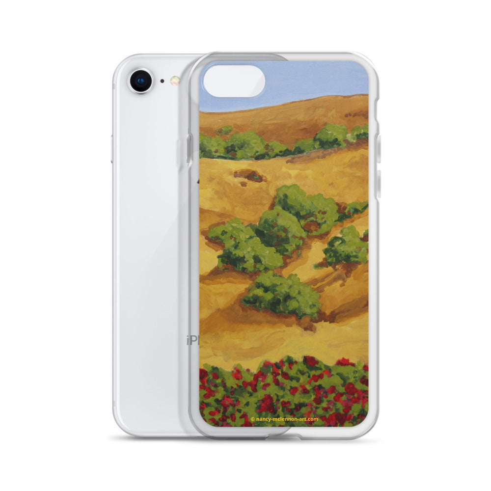 iPhone Case - Sonoma CA hills with red roses