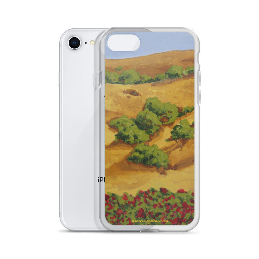 iPhone Case - Sonoma CA hills with red roses