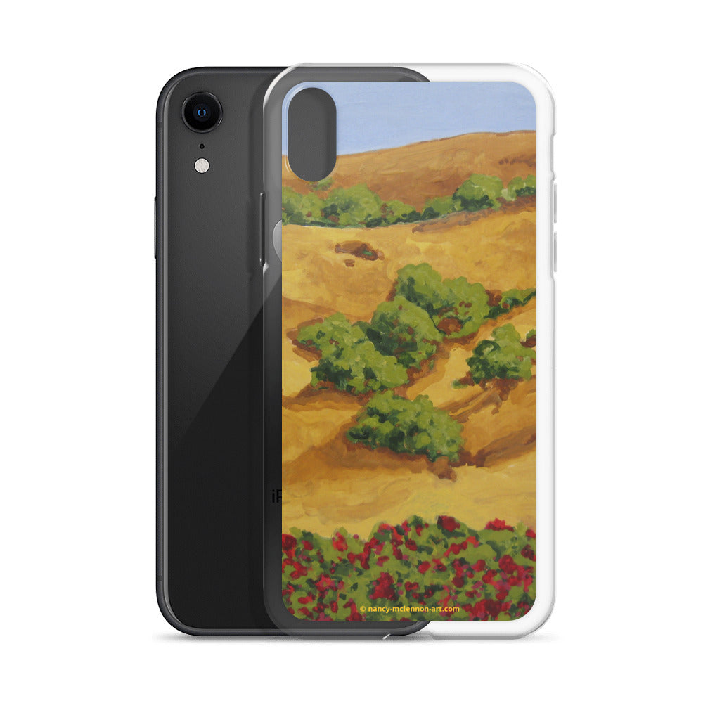iPhone Case - Sonoma CA hills with red roses