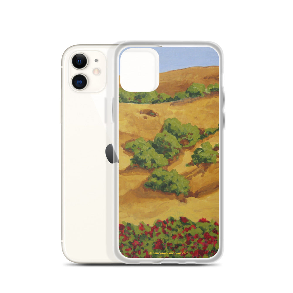 iPhone Case - Sonoma CA hills with red roses