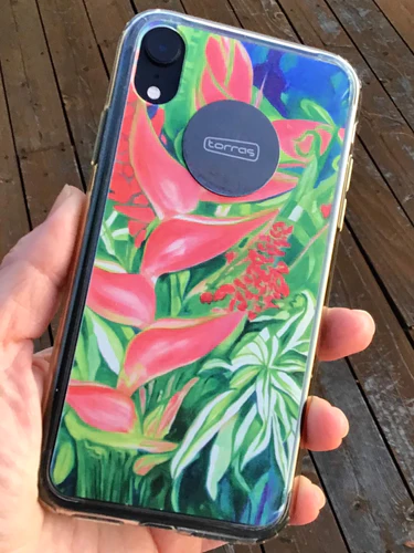 Beautify your iPhone or Samsung phone with a protective case imprinted with a floral or landscape painting!