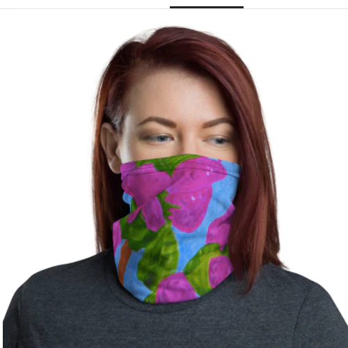 Beautify your fabric mask with an imprinted floral design