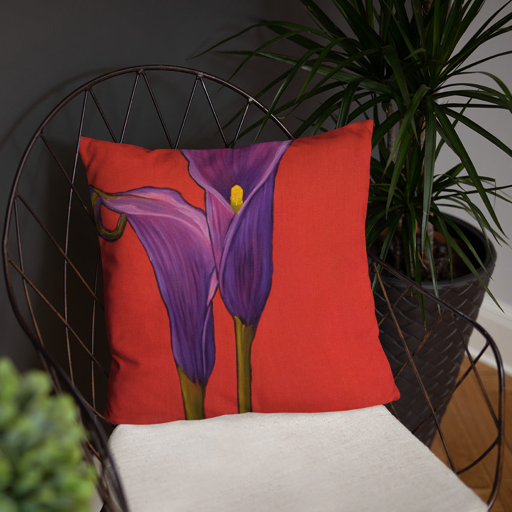 Decorative Pillow - Purple Calla Lilies