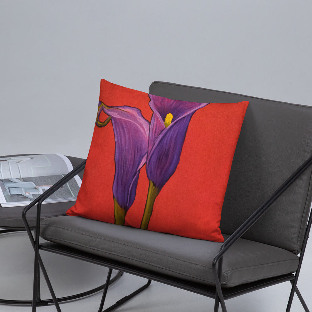 Decorative Pillow - Purple Calla Lilies