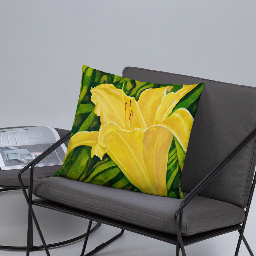 Decorative Pillow - Yellow lily