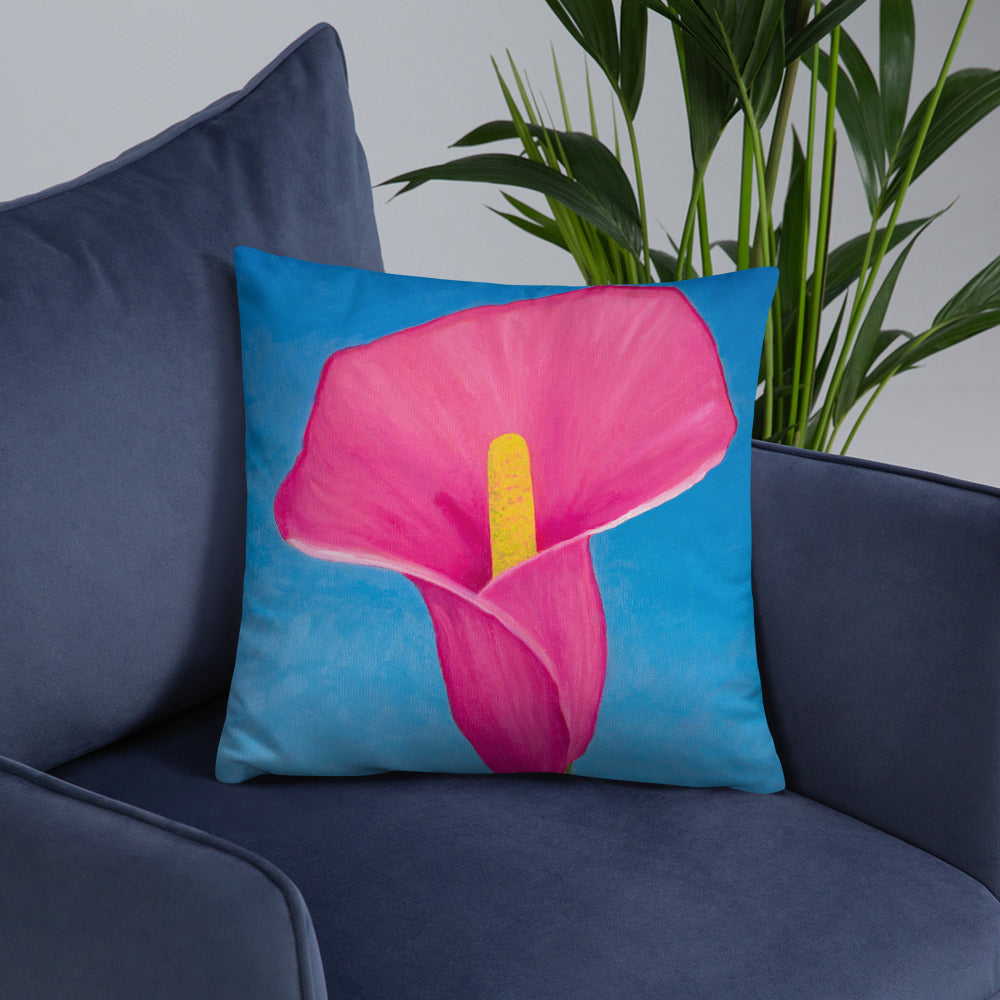 Decorative Pillow - Rosy Pink Lily