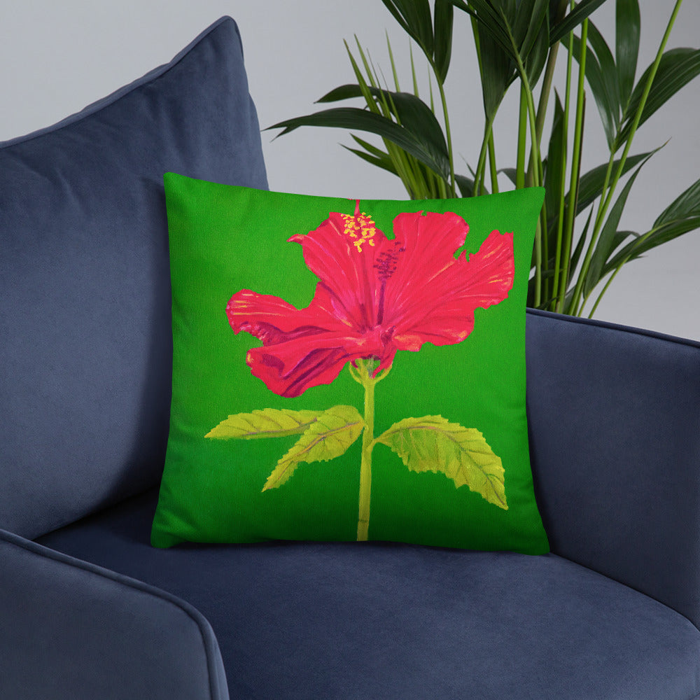 Decorative Pillow - Tall Hibiscus rosa