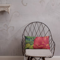 Decorative Pillow – Deep red hibiscus