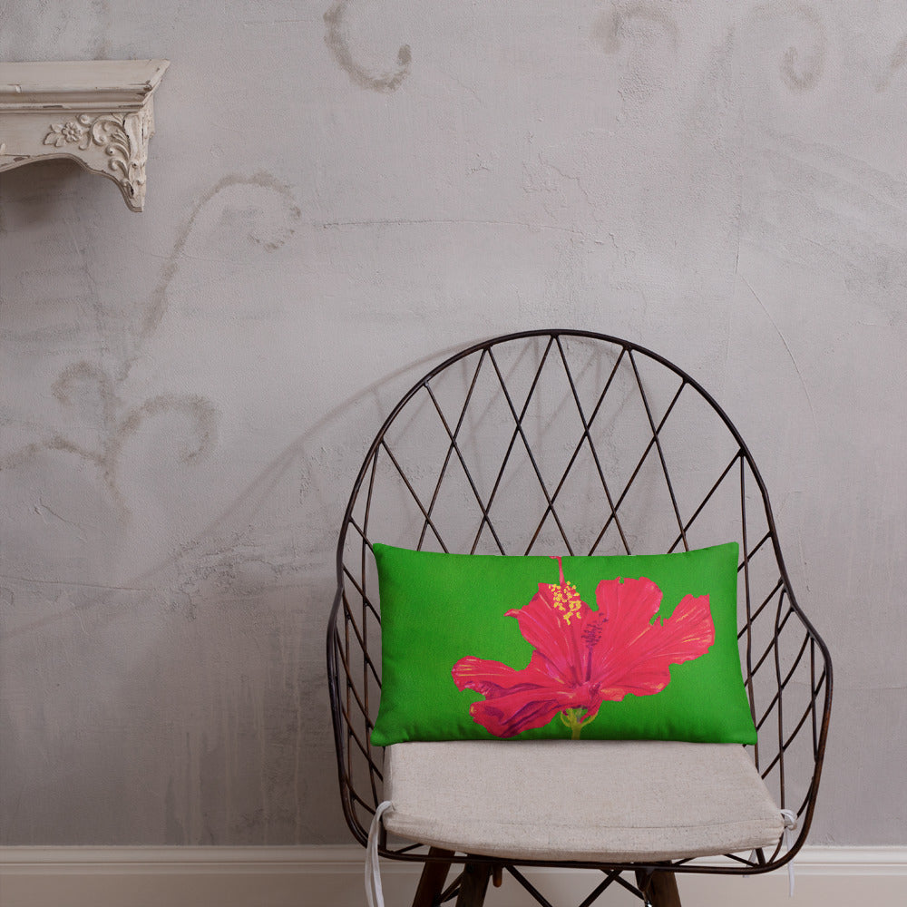 Decorative Pillow - Tall Hibiscus rosa