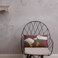 Decorative Pillow - White Callas on red