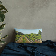 Decorative Pillow - Napa Valley vineyard before the harvest