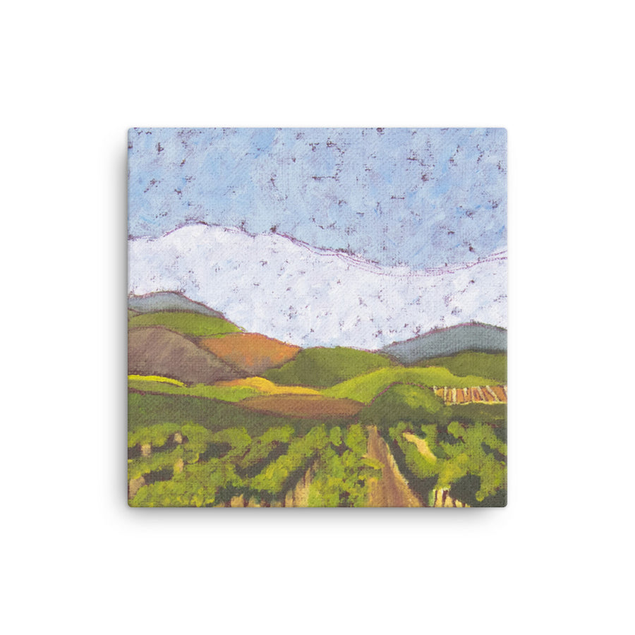 Canvas Art Print - Napa Valley vineyard hills