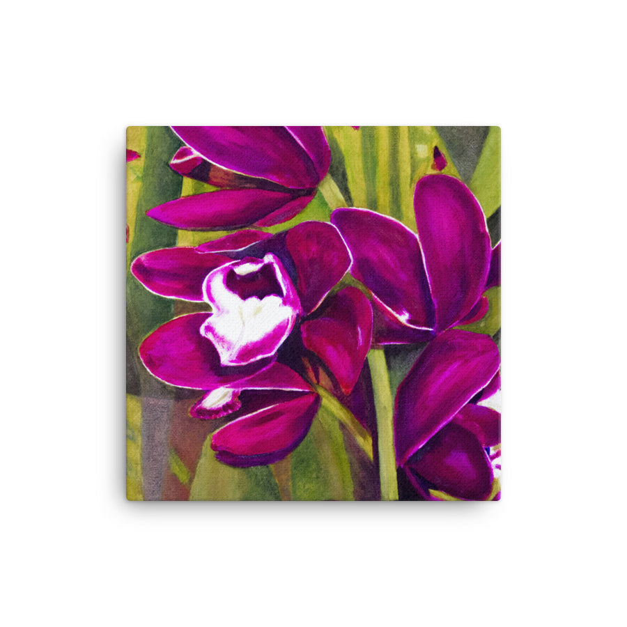Canvas Art Print - Dark Magenta Orchid