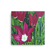 Canvas Art Print - Magenta Tulips