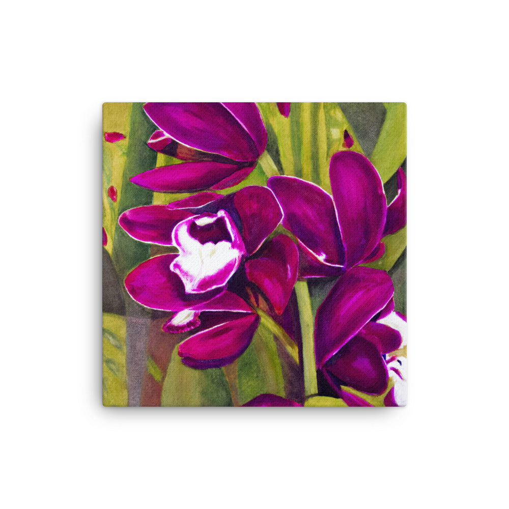 Canvas Art Print - Dark Magenta Orchid