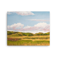 Canvas Art Print - Spring clouds and CA poppies 1