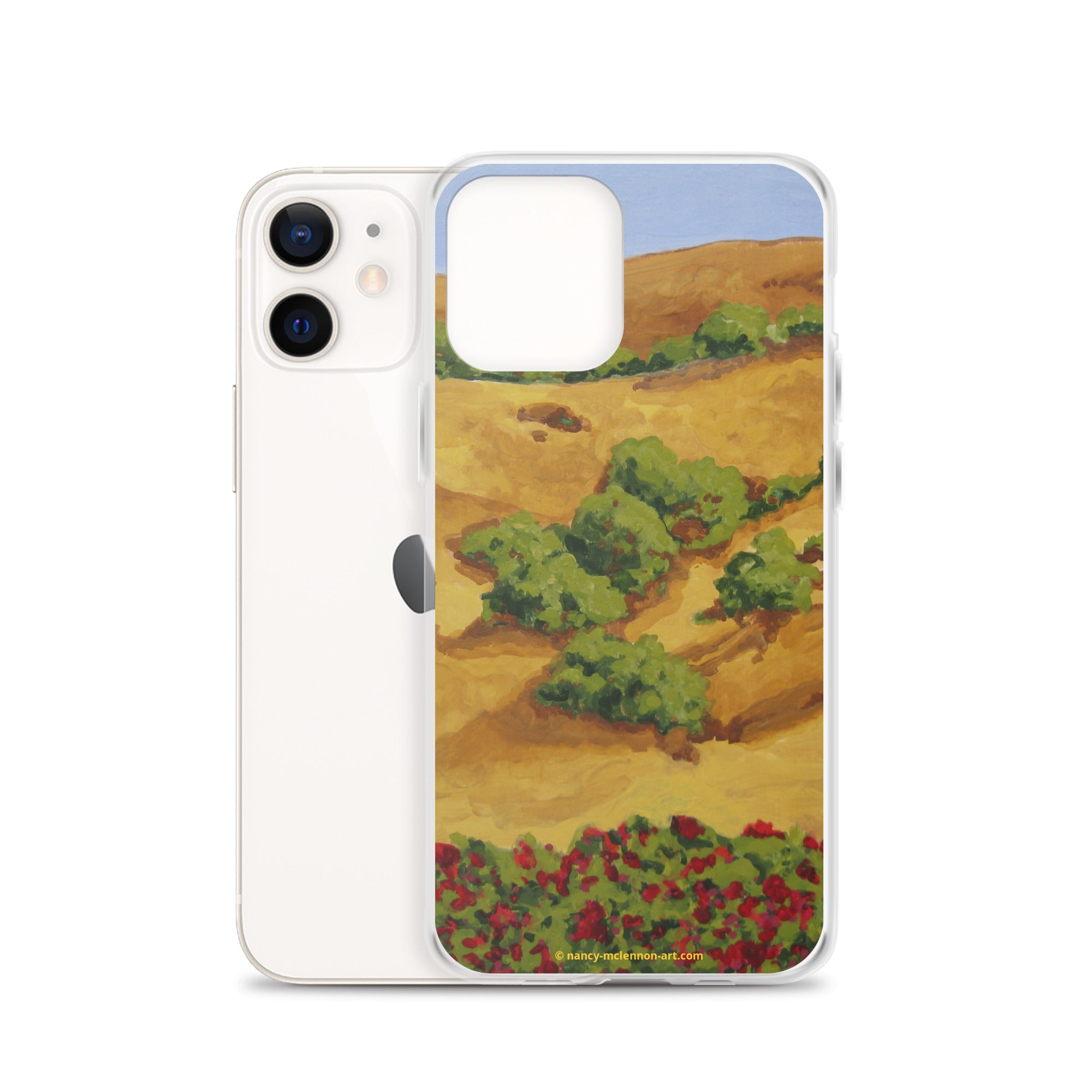 iPhone Case - Sonoma CA hills with red roses