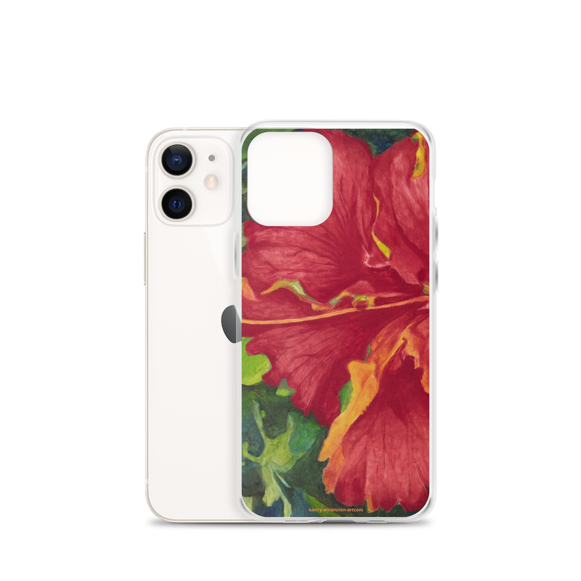 iPhone® Case - Deep Red Hibiscus