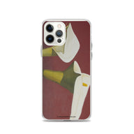 iPhone® Case - White Calla Lilies on red