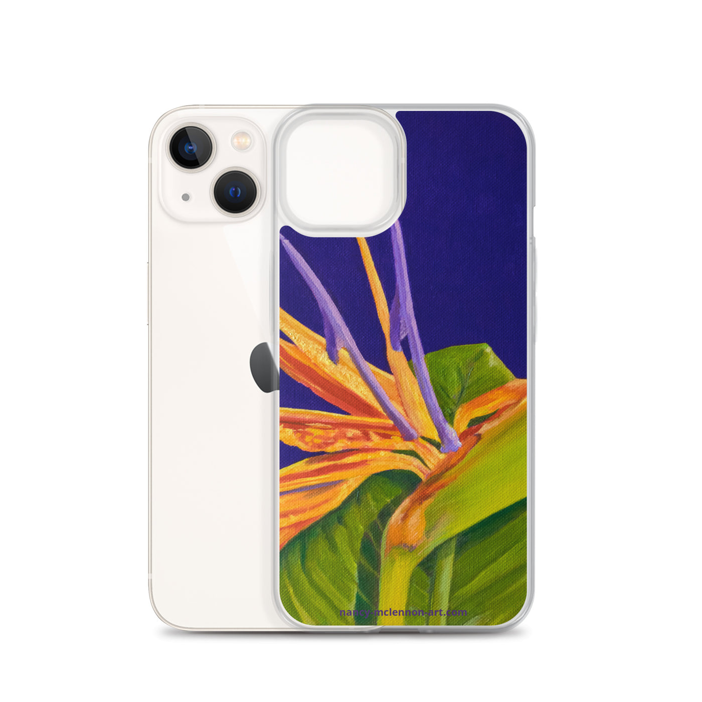 iPhone® Case - Bird of paradise on purple