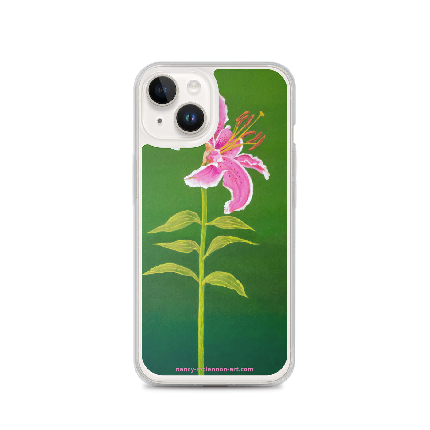 iPhone® Case - Stargazer lily on green