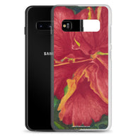 Samsung® Case - Deep Red Hibiscus