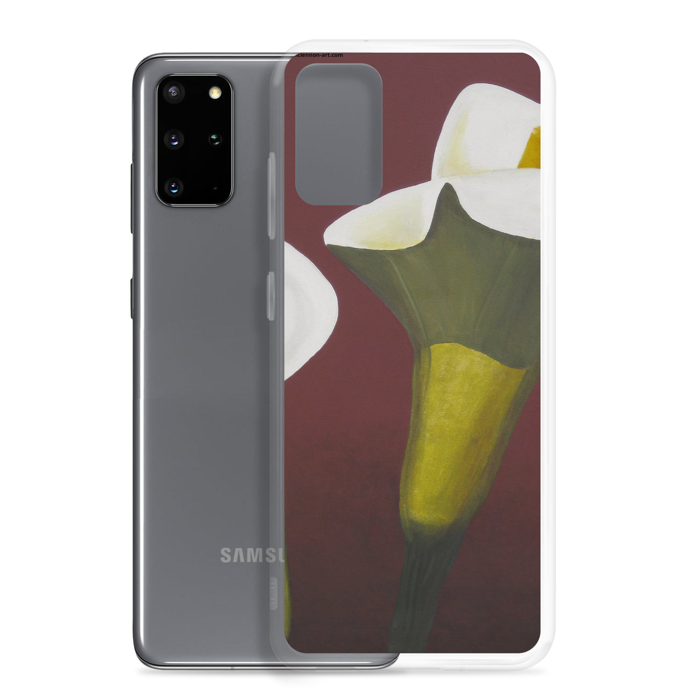 Samsung® Case - White Calla Lilies on red