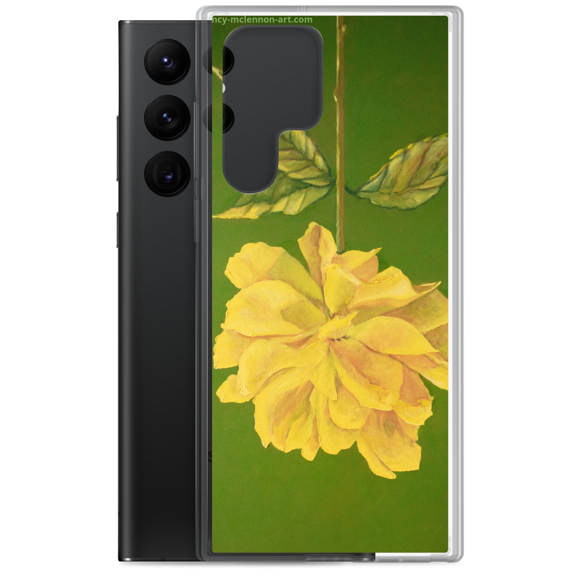Samsung® Case - Yellow rose on green