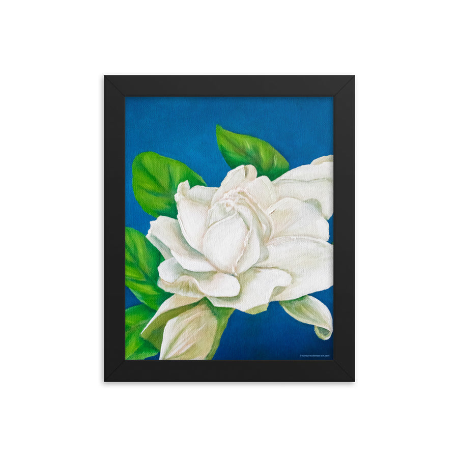 Framed Print - Glowing Gardenia