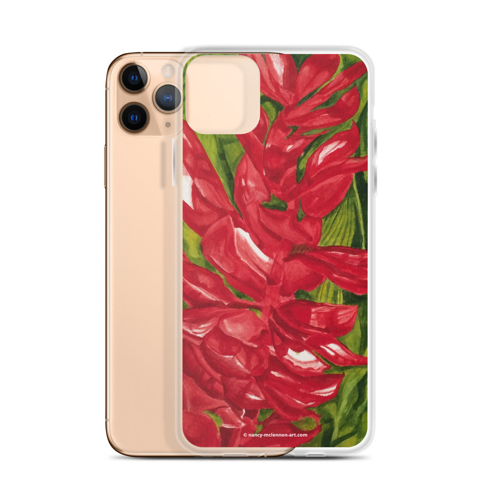 iPhone® Case - Red ginger floral