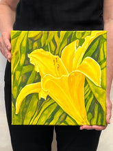 Load image into Gallery viewer, Original - Yellow lily - 12&quot;H x 12&quot;W x 5/8&quot;D