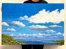 Load image into Gallery viewer, Original - Glimpsing the Bay Bridge - 24”H x 36&quot;W x 3/4&quot;D