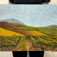 Original - Napa Valley vines in the fall - 18"H x 24"W x 5/8"D