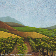 Original - Napa Valley vines in the fall - 18"H x 24"W x 5/8"D
