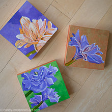 Load image into Gallery viewer, paintings by fine artist Nancy McLennon of amaryllis flowers